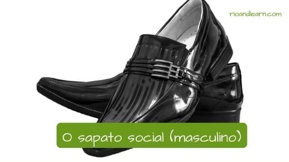 Zapato de vestir en portugués: o sapato social.